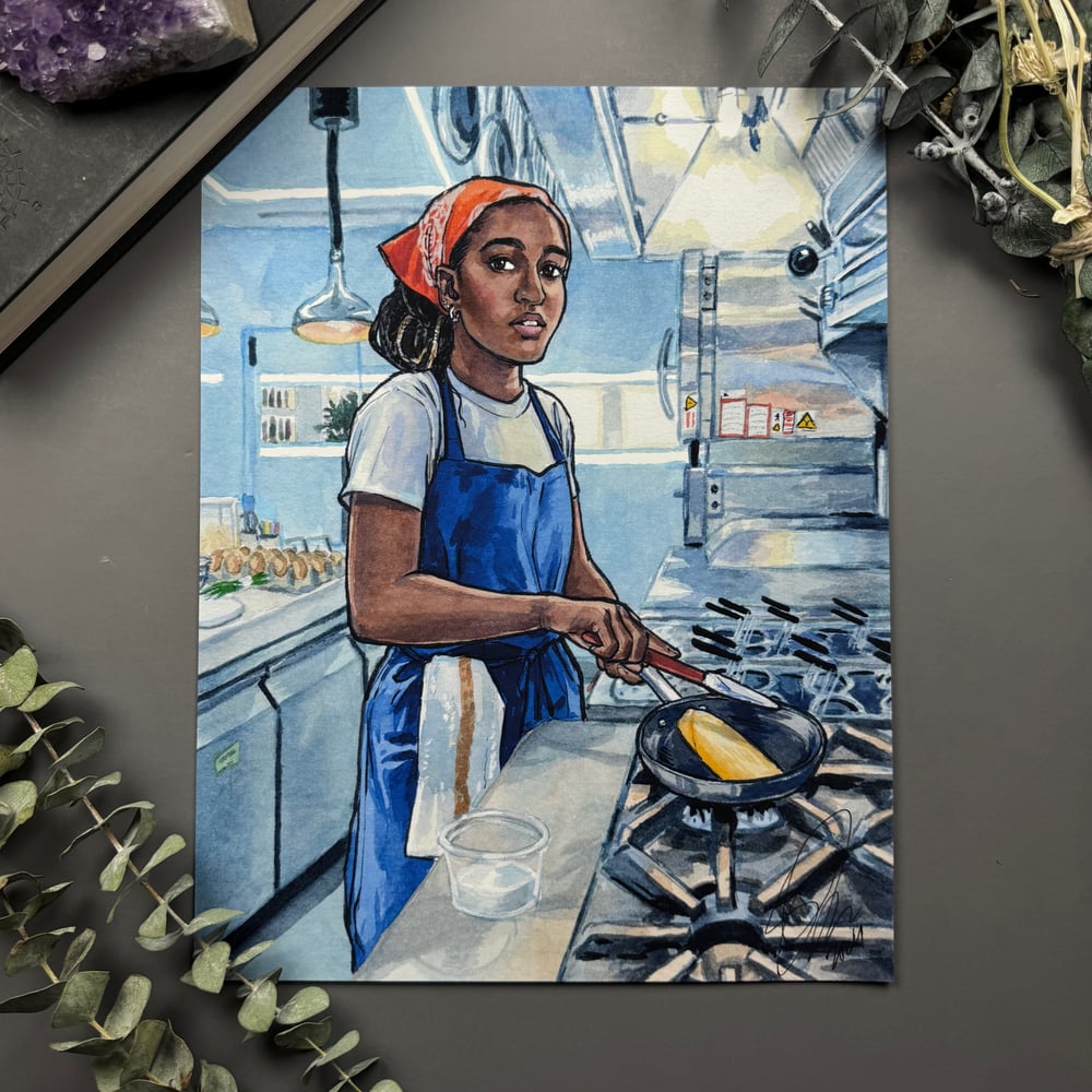 "The Chef" Signed Watercolor Print
