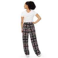 Image 2 of Vintage Rose All-over print unisex wide-leg pants