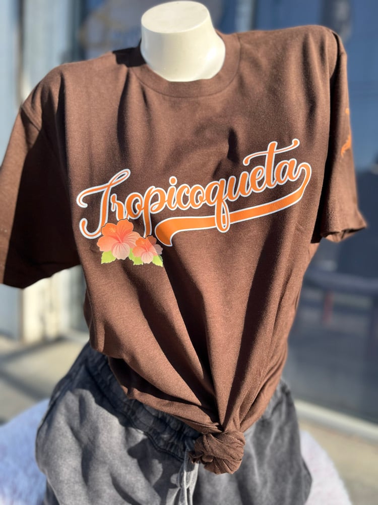 Image of Tropi coqueta brown t shirt