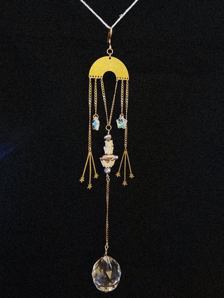 Image of squirrel vertebrae & pearl suncatcher