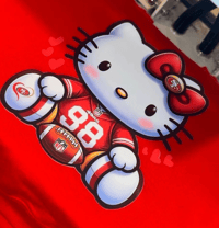 Football Red tshirt kitty 