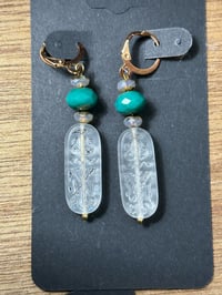 Czech Glass Cartouche Earrings