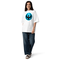 Image 5 of Unisex Oversized Tee -  Rebel Loon Blue