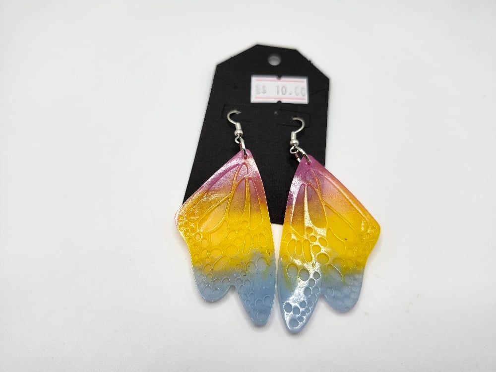 Image of Pride Moth Wing Earrings 
