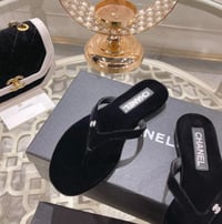 Image 6 of C Velvet Slides - Black