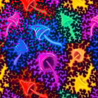 Image 1 of Abstract - Neon Mushrooms