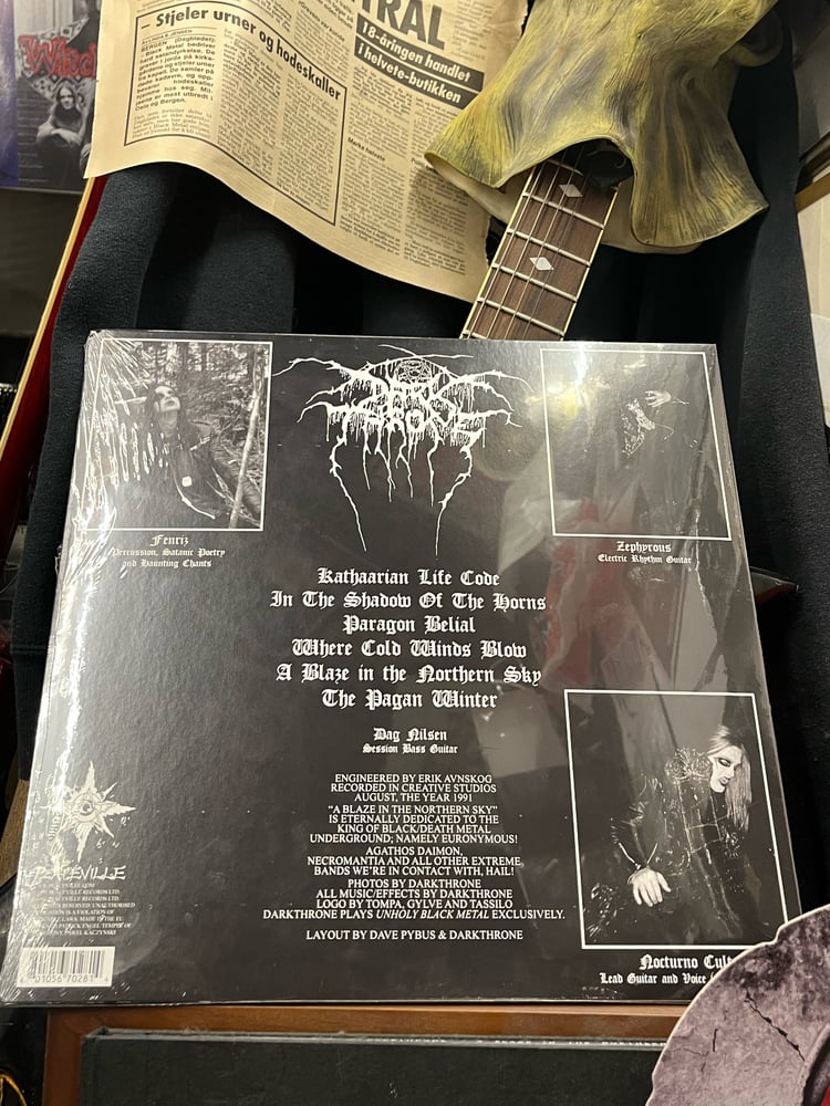 Image of LP Darkthrone Blaze In The Northern Sky SIGNED