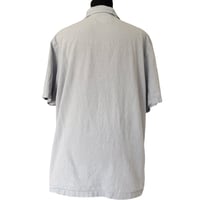 Image 3 of Light Blue Folk Embroidered Floral Cotton Linen Button-Up Shirt - Size L Men’s 