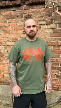 Image 1 of T-SHIRT - Olive/Orange