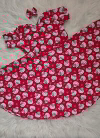 Image 1 of Santa Claus dress and bow short sleeve 