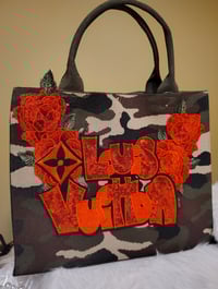 Image 1 of RED CAMO TOTE BAG