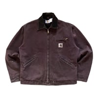 Image 1 of Vintage 90s Carhartt Detroit Jacket - Burgundy 