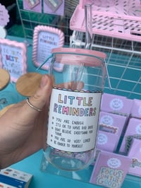 Image 1 of Glass tumblers with straws