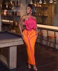 Image 1 of Halle sunset bandage dress