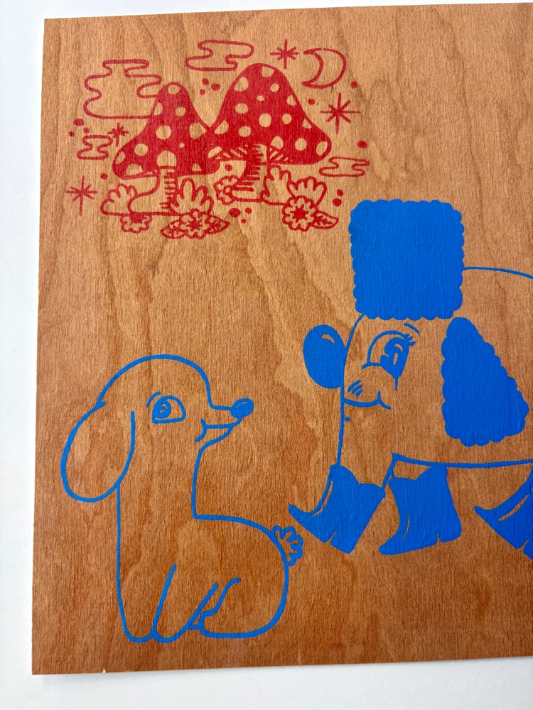 Image of Poodle with Cowboy Boots print