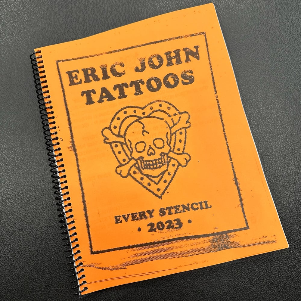 Image of Eric John Tattoos 2023 Stencil Book
