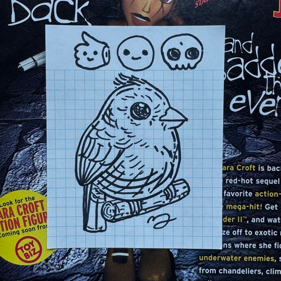 Image of Fat Bird Sharpie Sketch #238