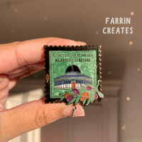 Image 6 of Palestine Hard Enamel Pin with Keffiyeh Backing Card