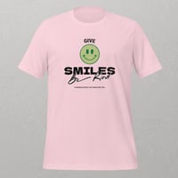 Image 3 of "Give Smiles, Be Kind" Inspirational Unisex T-Shirt