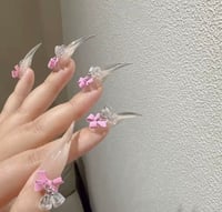Image 1 of Handmade Dragon Shape Claw Press On Nails 10PCS Cat Claws Thick Acrylic Long False Nails