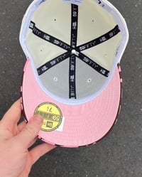 Image 3 of  PINK BRIM BUFFALO BISONS CUSTOM FITTED CAP