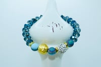 Image 7 of  Blue, Gold Beads & Rhinestones 