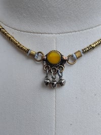 Image 4 of Festie Choker Stone bells- Yellow stone