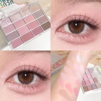 Image 2 of Love the 16-color eye shadow plate, pearlescent matte lying silkworm, brighten the low-saturated ear