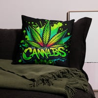 Image 2 of Cannabis Basic Pillow