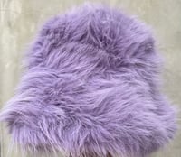 Lavender Fluffy Fur Bucket Hat