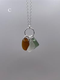 Image 4 of Triple Colour Sea Glass Necklace