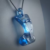 Image 2 of Deco Girl Pendant in Blue Stardust