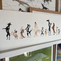 Image 5 of ORIGINAL ARTWORK - Another Eleven Dancing Dogs - 65x25cm