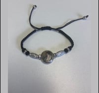 Guadalupe adjustable Bracelet silver/ black