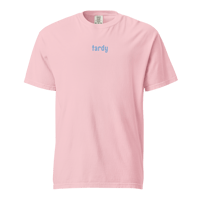 Image 2 of "tardy" Unisex Garment-dyed Heavyweight T-shirt