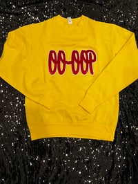 Image 2 of  OO-OOP SEQUINS  YELLOW CREWNECK 