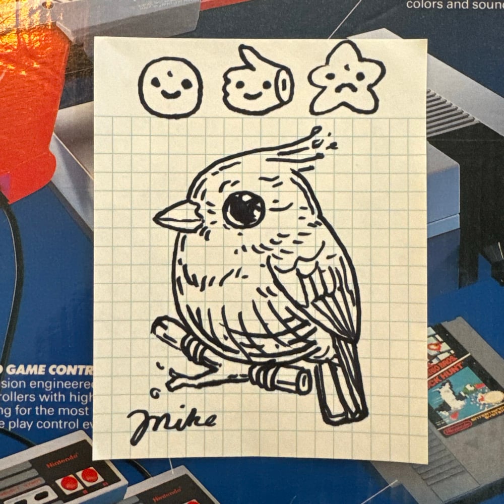 Image of Fat Bird Sharpie Sketch #45