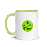 Image 1 of Bite Me Podcast Mug with Color Inside