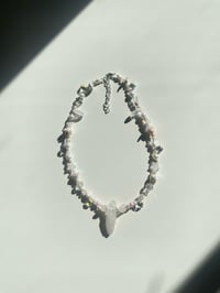 clear quartz crystal necklace ⊹₊⟡⋆