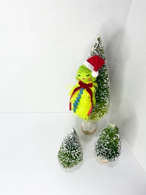 Image of Grinch Inspired Fur Doll Ornament