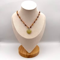 Image 2 of Green Jasper Heart Necklace