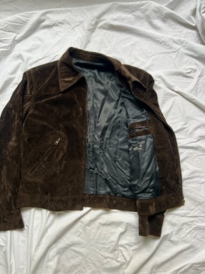 Agnes B. Suede Leather Jacket from 90's - Size 52