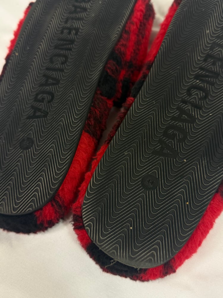 Image of Balenciaga Sherling Fur Slides