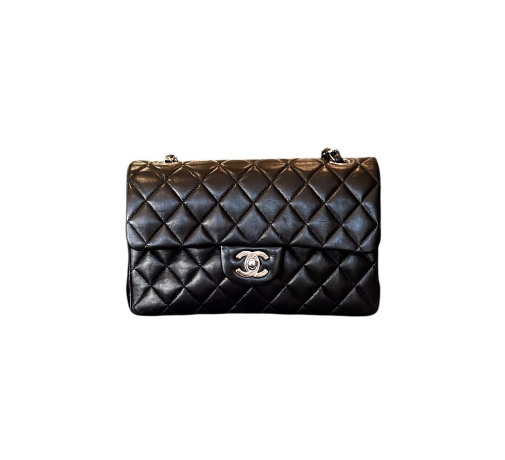 Image of Chanel Lambskin Timeless Classic Double Flap Handbag 1101-4