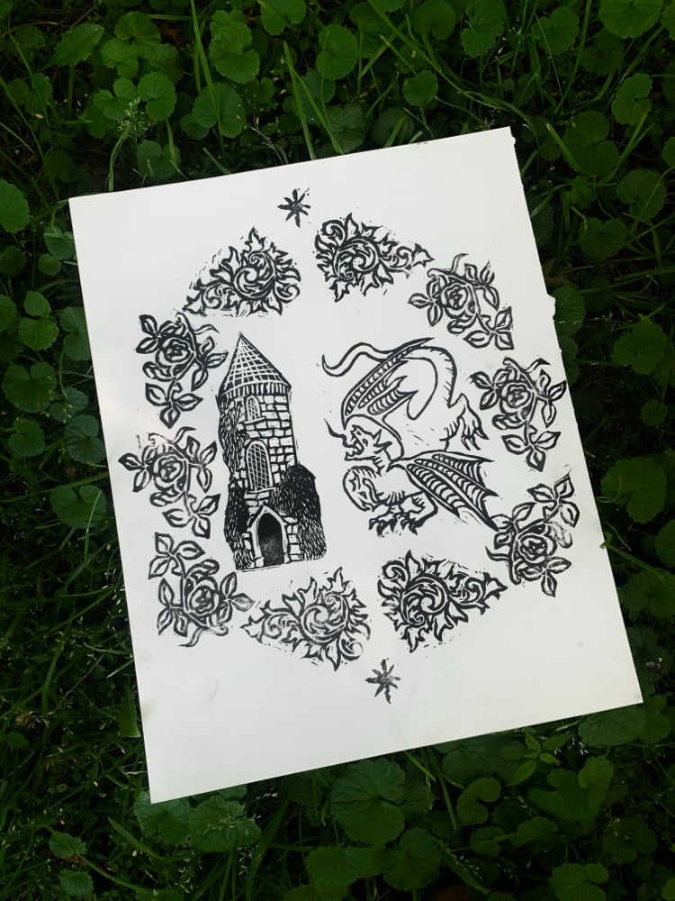 Image of Garden Dragon Print