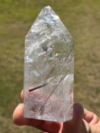 Image 1 of Red Rutile & Clear Quartz Tower #2360