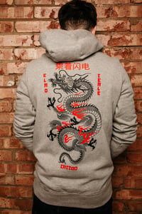 Image 5 of Dragon Hoodie Heather Grey