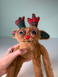 Image 3 of Mini Minky Weighted Reindeer