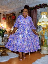 Royal floral dress