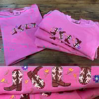 EMBROIDERED Cowboy Boot T-Shirt